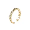 Anillo con Patrón de Cuadros Nuevo Versión Estrecha Incrustaciones de Pedrería Superficie Lisa Estilo Frío Ins Personalidad de Moda Anillo de Pareja Venta al por Mayor