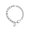 Pulseira quadrada de prata de lei 925 marca sorte feminina estilo coreano ins design de nicho prata tailandesa simples estudante retrô personalidade all-match