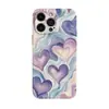 Comercio Exterior Más Vendido Estilo Coreano Gradiente Morado Corazón Funda para Teléfono Iphone17 Película de Cobertura Total Apple 16 Funda Protectora para Teléfono