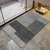 Alfombra de Piso Absorbente Moderna y Sencilla para Baño, Alfombrilla Antideslizante de Secado Rápido para Baño, Alfombra para Entrada de Dormitorio