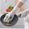 Guantes de látex impermeables con degradado para mujer, para lavar ropa, limpieza del hogar, lavar platos, finos, antideslizantes, impermeables y duraderos.