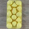 Forma de gelo moderna minimalista de silicone de grau alimentício de fácil liberação, formato de cavalo-marinho para sorvete de frutas, pode ser impressa com logotipo