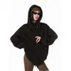 Tops de mujer estilo americano personalizados, versátiles, cárdigan con capucha holgado para otoño 2026, chaqueta sudadera oversize para mujer