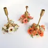 Guirlanda de Velas com 3 Margaridas Jantar Romântico de Dia dos Namorados Decorações de Mesa Adereços para Sessão de Fotos Decoração de Mesa