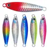 Venda quente padrão de escama de peixe pin marca cavalo níquel preto 6066 três anzóis tiro longo chapa de ferro bombeamento rápido faca de cavala peixe isca artificial isca Luya
