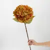 Retro Europeo Flor de Hortensia Grande Artificial Colores de Otoño Verano Infinito Adorno para el Hogar Sala de Estar Arreglo Floral de Boda Ramo Decoración Flor