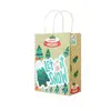 Impermeable Aceite Lindo Set Navideño Hombre de Jengibre Caja de Empaque para Hornear Galletas Bolsa de Regalo