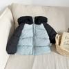 Ropa de bebé, abrigo de invierno acolchado de algodón, chaqueta de algodón a juego de estilo occidental con clip para sombrero para niños y niñas, linda y cálida chaqueta acolchada de algodón.