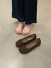 Zapatos retro estilo francés de punta dividida tipo pezuña de cerdo, zapatos planos sin cordones para mujer, zapatos de abuela, nuevo modelo otoño 2026, corte bajo, suela blanda
