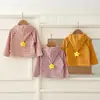 Nueva Camiseta de Manga Larga a Rayas Estilo Coreano para Niños y Niñas, Temporada de Primavera y Otoño, Camiseta Interior de Cuello Alto, Versátil Casual para Bebé