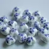 Decalque em Forma de Coração Cerâmica Colorida Furo Médio Contas de Cerâmica Estilo Chinês Artesanal Acessórios DIY Acessórios para Pulseira Colar Material
