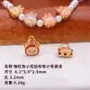 Prata 925 Banhada a Ouro Acessórios Labubu com Contas Miçangas Espaçadoras Acessórios Pulseira Colar Acessórios DIY Pingente Corda Tecida à Mão