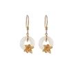 Un Ciervo Plata Esterlina S925 Chapado en Oro Jade Hetian Auspicioso Hebilla Ping An Aretes de Orquídeas Exquisitos Artísticos de Moda Aretes para Mujer