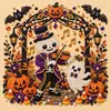 Pintura de diamantes y perlas temática de alienígenas para Halloween transfronterizo, con lindos fantasmas, gatos negros y calabazas. Pintura de pegatinas hecha a mano DIY, al por mayor