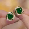 Pendientes de perla de circonita francesa con diseño de nicho femenino, pendientes pequeños y exquisitos de alta calidad, nuevos pendientes de moda 2024