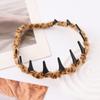 Diadema Ancha Lateral Superior Craneal Versión Old Money Diadema Ensanchada Otoño e Invierno Retro Presión Cabello Mostrar Rostro Pequeño Antideslizante Moda Accesorios para el Cabello