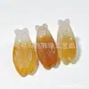 Pingente de Buda de Calcedônia Colorida Tipo Gelo Ágata Natural Doce Nuvem Auspiciosa Fechadura Pingente de Jade Raposa Corrente