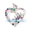 M18 L26 K07 Accesorios para joyería DIY colgante de cobre puro colgante pequeño luna triángulo corazón de melocotón redondo marca