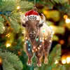 Amazon Nuevo 2026 Navidad Colgante Acrílico Animal Sombrero de Navidad Transfronterizo Decoración Árbol de Navidad Colgante Venta al por Mayor