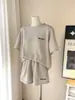 Conjunto deportivo casual estilo europeo y americano para mujer, conjunto de dos piezas de camiseta de manga corta y pantalones anchos estilo coreano, holgado, verano 2026