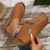 Chanclas de cuña para mujer de talla grande transfronterizas 2025 Verano Nuevas TEMU Explosivas Ligeras Chanclas Sandalias Ropa de exterior para mujer