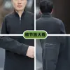 Nova blusa de moletom masculina 2026 com zíper parcial e gola alta, camada base casual de manga longa para primavera e outono, adequada para negócios e deslocamento