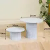 Nuevo Estante Blanco para Mesa de Postres Madera Acrílico Blanco Soporte de Exhibición para Mesa de Postres Decoración de Mesa
