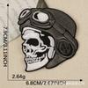 Etiqueta bordada por computadora original Duo Cool, insignia, pegatina bordada, parche de cabeza de fantasma y calavera, accesorios para zapatos y sombreros, parche, pegatina de tela