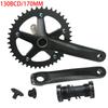 Pedivela integrado oco para bicicleta de estrada GANOPPER prato de dentes com eixo central BCD 130mm 44t