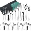 Vajilla Americana Transfronteriza de Acero Inoxidable Juego de 24/48/72 Piezas Juego de Cuchillo para Carne, Tenedor y Cuchara para el Hogar, Hotel, Comida Occidental, Caja de Regalo