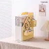 Suporte de Livro Porta-Documentos Suporte de Mesa para Livros Prateleira Rack de Armazenamento de Escritório Estante de Livros Lateral de Mesa Móvel Armazenamento Simples Branco para Papelaria