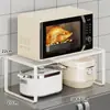 Prateleira de Armazenamento para Cozinha, Prateleira para Micro-ondas Acima da Geladeira, Prateleira Retrátil Multifuncional para Armazenamento de Panelas