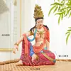 Adornos de Avalokiteshvara Guanyin de Agua y Luna de Estilo Chino Estatua de Buda Escultura Zen Decoración de Entrada para Salón de Té de Alta Gama de Estilo Chino