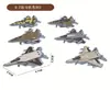 Mini Avión de Estaño de Aleación Estilo Tiktok Avión de Combate Caza Realista de Tirar Hacia Atrás para Niños Avión de Dibujos Animados para Jardín de Infancia