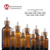 Frasco de óleo essencial para chá com mancha de veia prateada 5-100ml frasco conta-gotas com anel de bambu óleo essencial de bambu engarrafado
