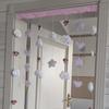 Cortina de Puerta Colgante Decoración Minnie Sunshine Paradise Habitación Infantil Cortina Colgante Sin Taladro Linda Cortina Divisoria Estilo Princesa
