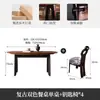 Juego de Mesa y Sillas de Comedor de Madera Maciza Estilo Francés de Mediados de Siglo para Uso Doméstico, Cuadrado o Redondo, Mesa de Comedor Plegable que Ahorra Espacio para Apartamentos Pequeños