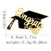 Broche Chapéu de Doutor Temporada de Formatura Europeia e Americana 2025 Emblema Comemorativo de Pontuação Máxima no Exame Final de Formatura Presente para Estudante Novo