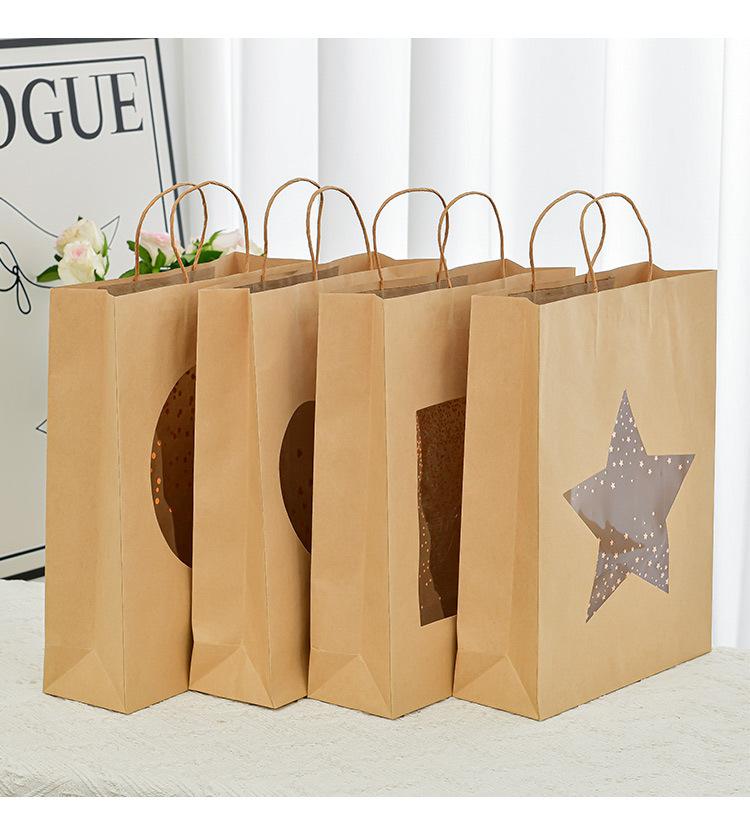 创意牛皮纸开窗礼品袋手提袋