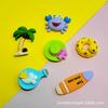 Accesorios de goma color crema para hacer uno mismo, serie romántica de playa, accesorios de resina, joyería para hacer uno mismo, horquillas, juguetes para niños, accesorios de ropa
