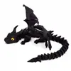 Adorno de Dragón Volador con Alas, Modelo de Dragón Articulado Móvil para Aliviar el Estrés, Juguete para Niños, Dragón Volador de Dos Cuernos Impreso en 3D