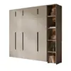 Armario para uso doméstico en el dormitorio, gabinete de almacenamiento de doble puerta, diseño moderno simple, adecuado para apartamentos pequeños y propiedades de alquiler, gabinete de almacenamiento ensamblado de lujo ligero