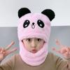 Sombrero de Invierno para Niños Lindo Sombrero de Panda de Dibujos Animados de Piel para Niños y Niñas Sombrero Grueso Cálido con Protección para las Orejas Gorro para la Cabeza de Bebé