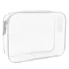 Bolsa de Maquillaje Transparente de PVC para Mujer, Bolsa para Snacks de Gran Capacidad, Amigable con la Inspección de Seguridad del Aeropuerto, Fácil de Limpiar, Alta Definición, Diseño de Nicho