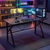 Escritorio de computadora, diseño simple y moderno, adecuado para uso doméstico, estudio, juegos y trabajo de oficina; un juego completo de muebles de oficina