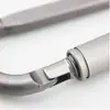 Mosquetón de aleación de aluminio de calidad con hebilla de suspensión rápida en forma de D, mosquetón en forma de D, multifuncional y de suspensión rápida.