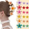 3 Peças Presilha de Cabelo Gradiente de Frangipani Verão Parte de Trás da Cabeça Brilho Exquisito Estilo Férias Presilha de Tubarão Acessório de Cabelo