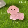 Decoração de Painel de Carro Acessórios DIY Transfronteiriça Fofa Bichon Frisé Branco Micro-Paisagem Decoração de Planta em Vaso Pequenos Enfeites