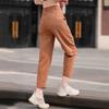 Pantalones Harem de Algodón Elástico de Cintura Alta Pantalones hasta el Tobillo Verano Delgados Transpirables 2023 Nuevos Pantalones de Mujer Pantalones Casuales de Moda