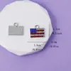 Dia da Independência dos EUA transfronteiriço liga DIY acessórios asas chinelos borboleta gota de óleo brincos de strass pulseira pingente